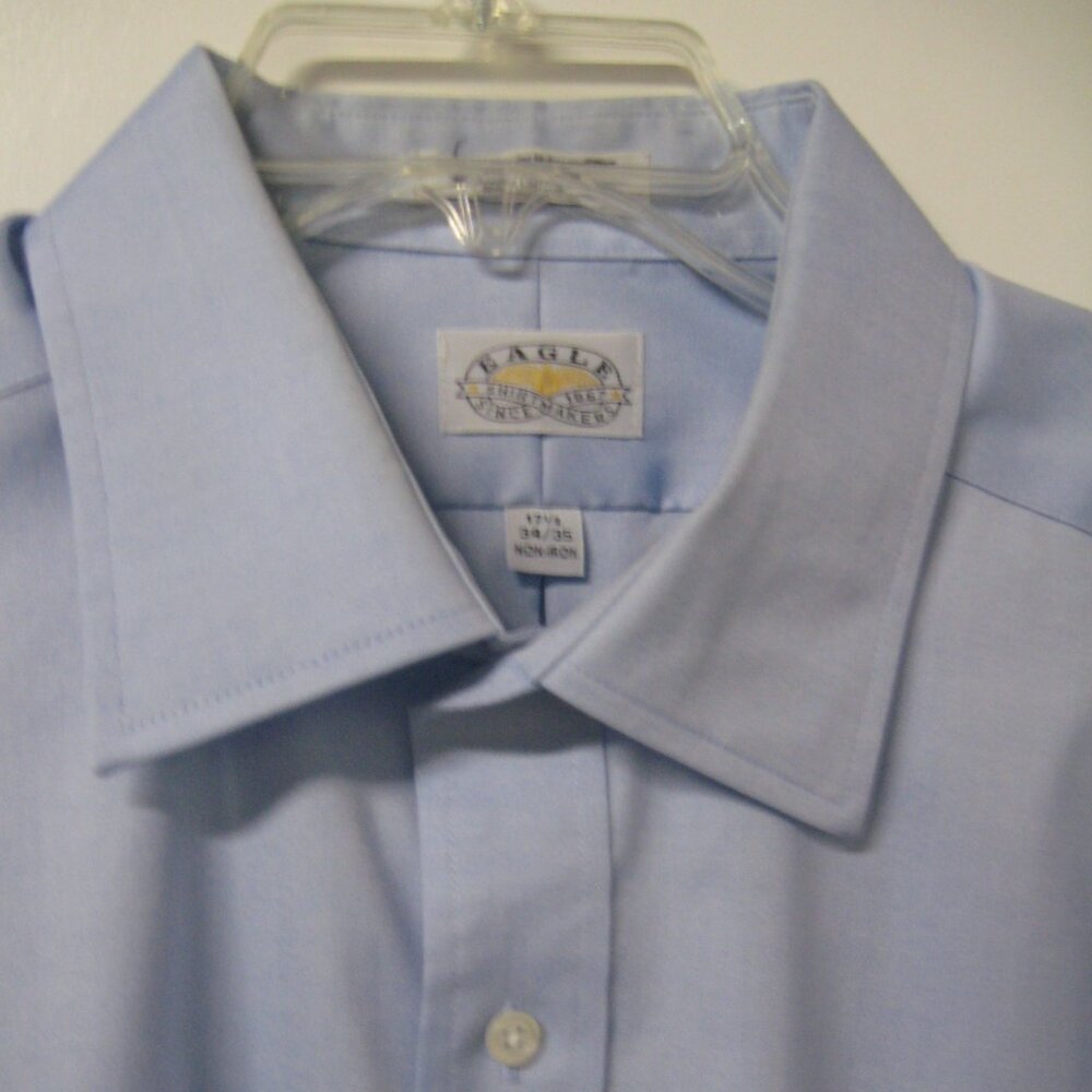Eagle Shirtmakers Dress Shirt Men's 17 1/2 Button Down Size XL - Picture 3 of 3